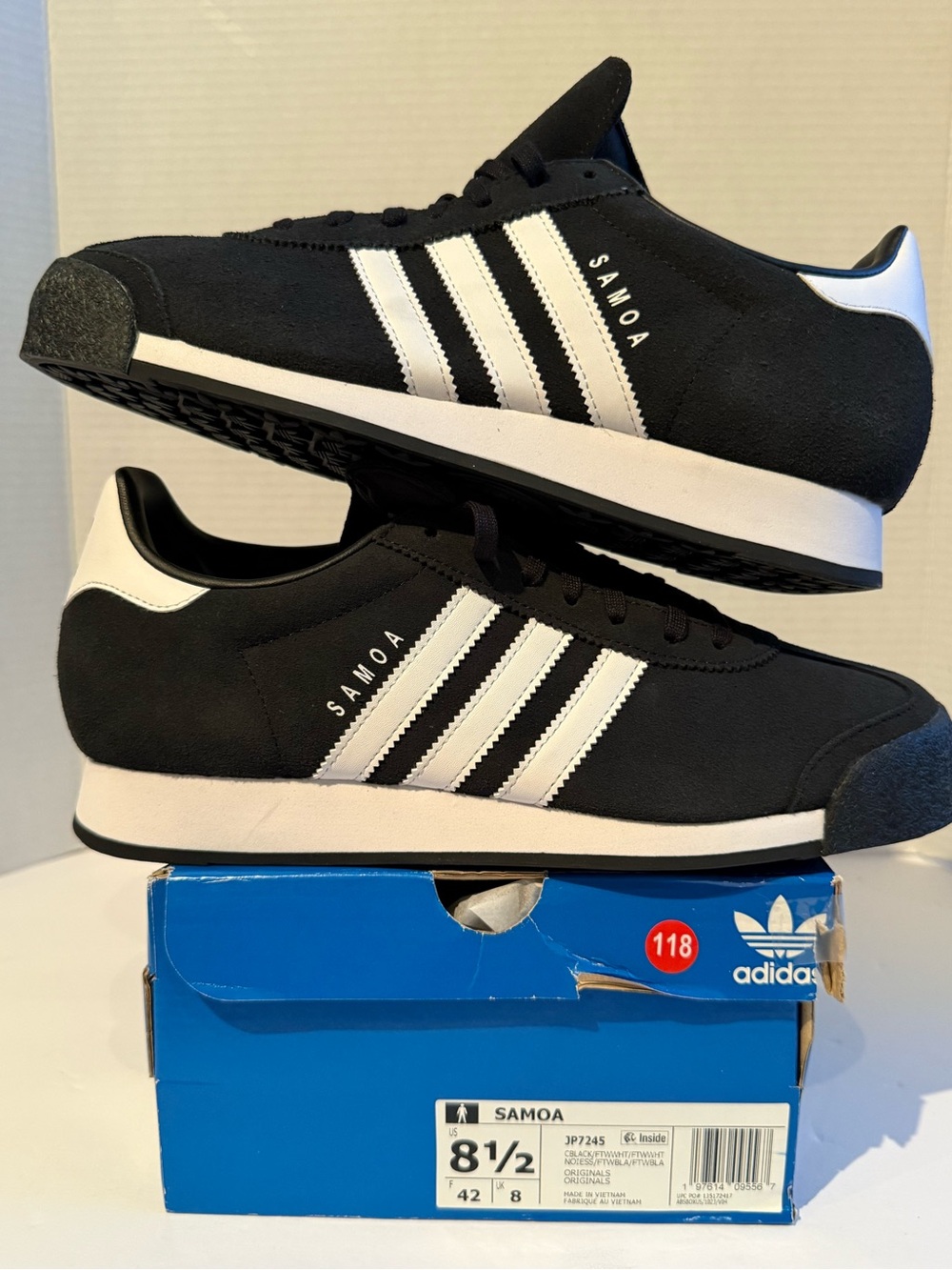 adidas Black & White Samoa Retro Runners